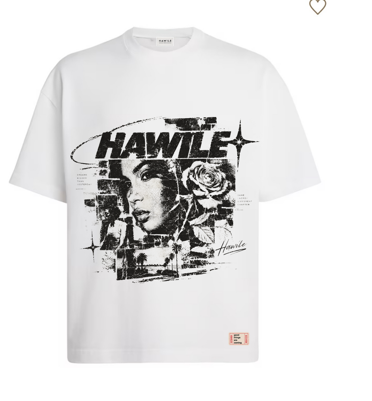 Hawile Graphic Print White T-Shirt